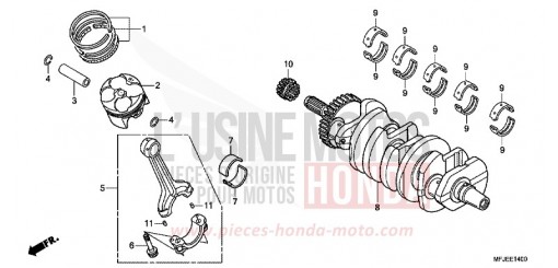 ALBERO MOTORE/PISTONE CBR600RAC di 2012